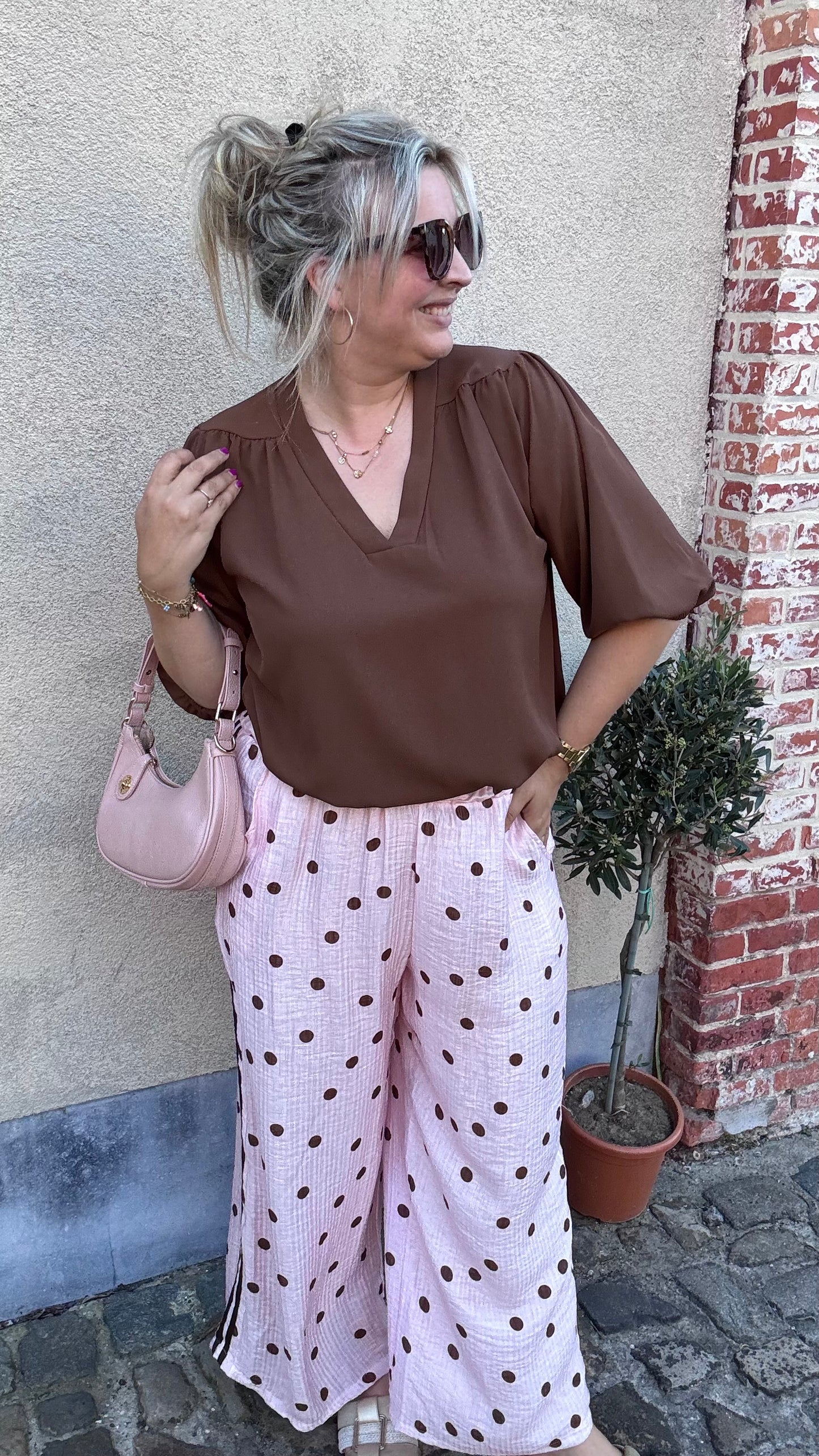 Dots broek - Roze