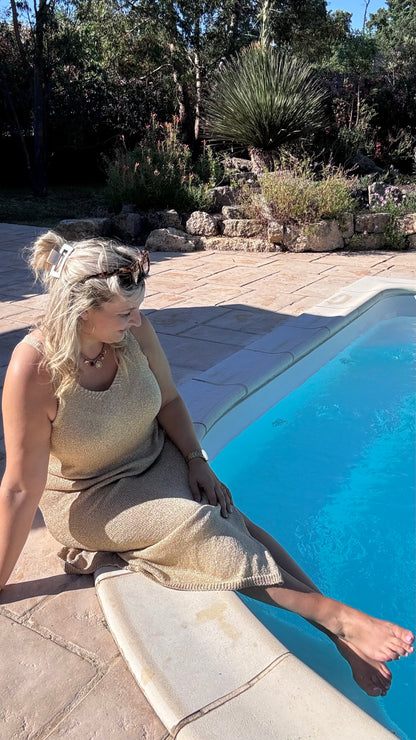 Beach cover-up dress (gold)