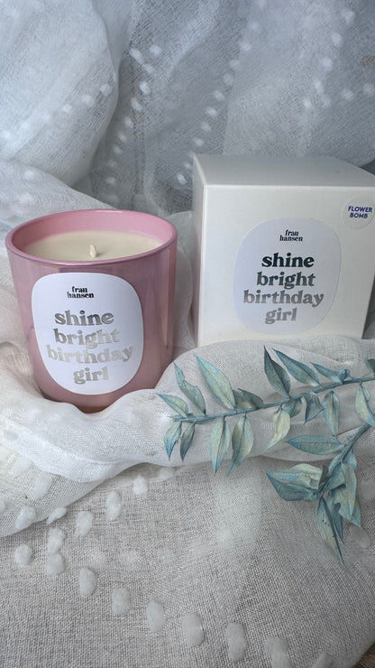 Geurkaars: SHINE BRIGHT BIRTHDAY GIRL