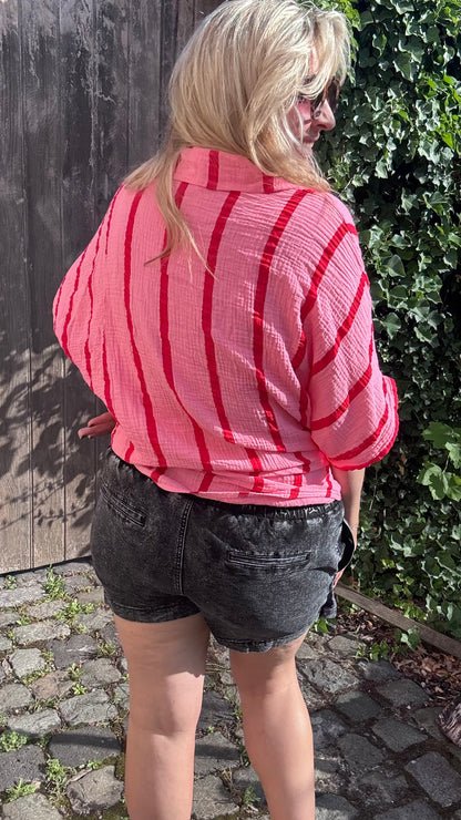 Denim skort grijs