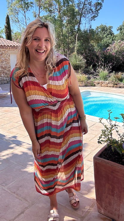 Every Woman Dress - Aztec glow (oranje/turkoois)