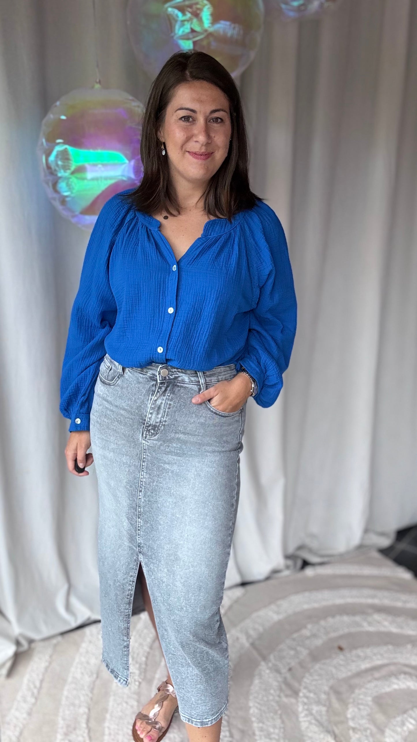 Sofia tetra blouse blauw