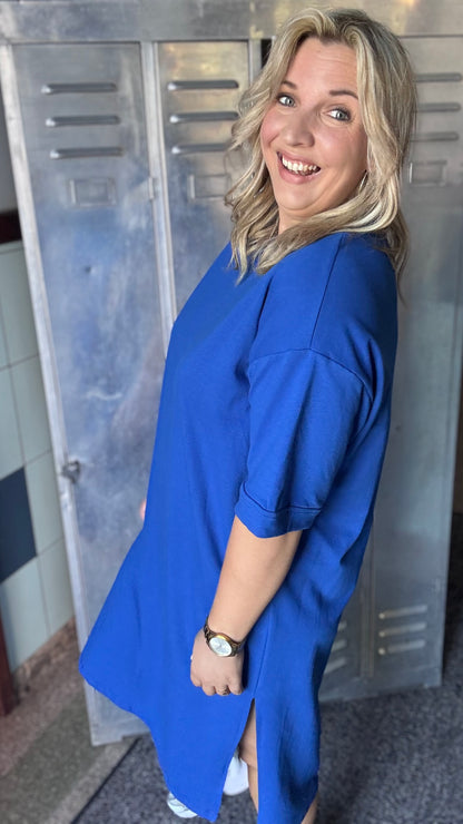 Bibi sweaterjurk - Kobalt