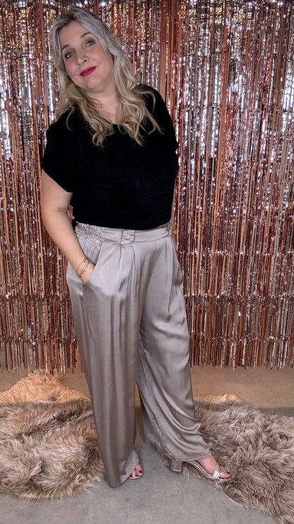 Glamour flow broek - Taupe