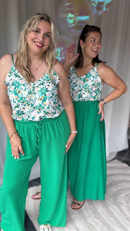Suki top groene print