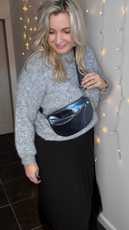 Heuptas metallic - Blauw