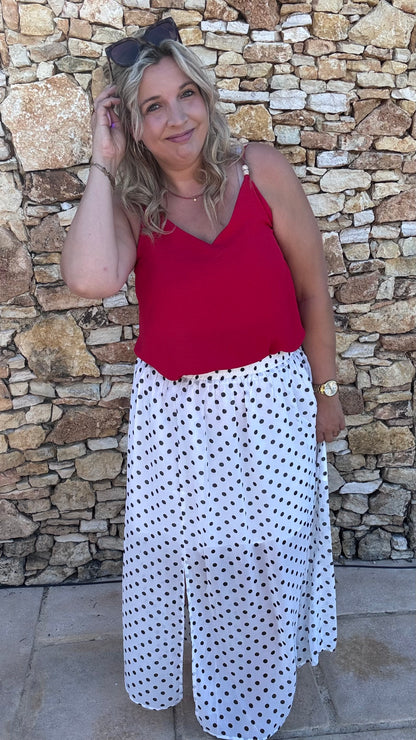 Polkadot rok - Wit