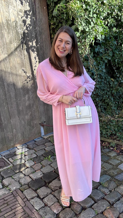 Plissé dress - Roze
