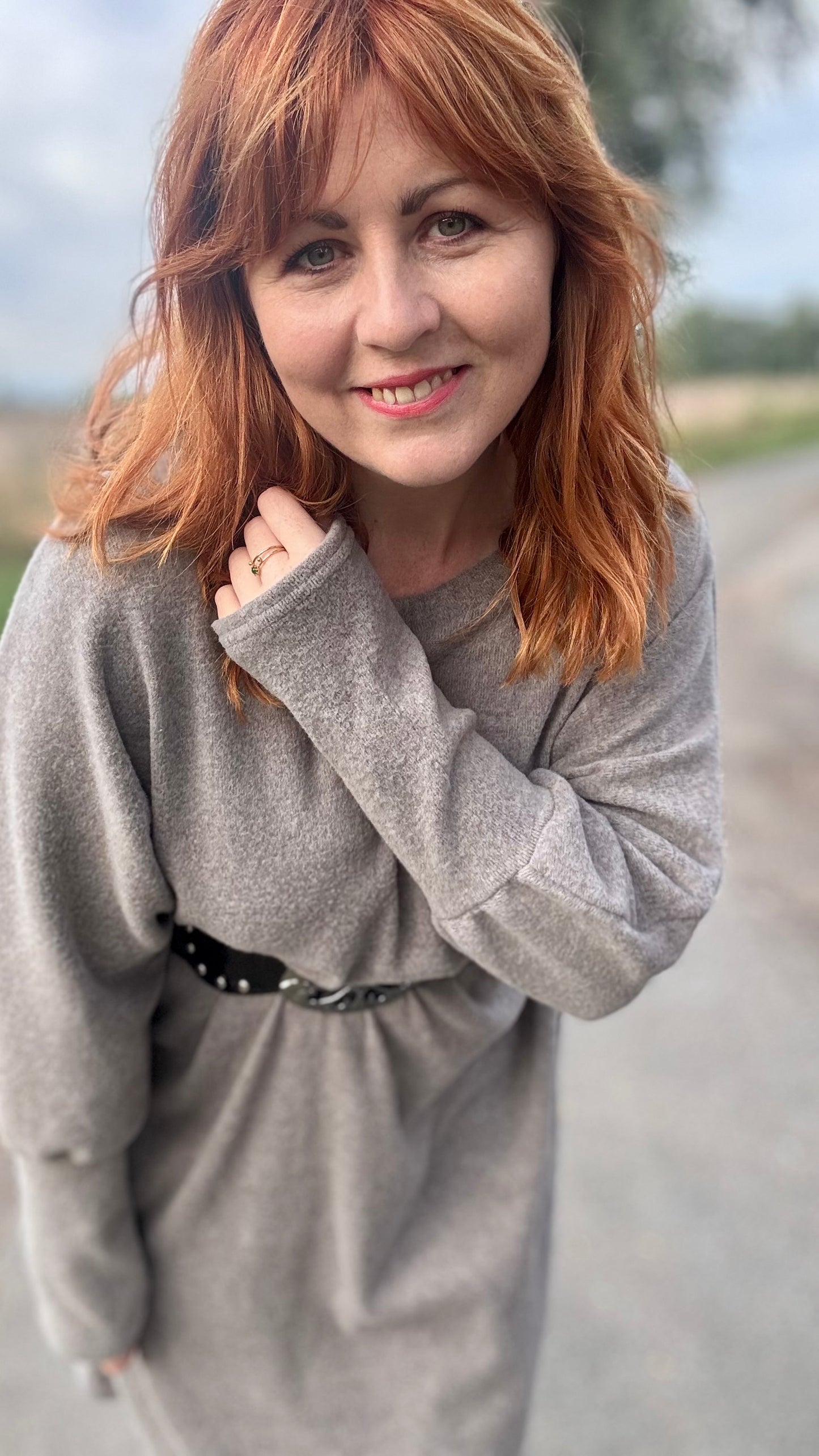 Lounge luxe jurk - Taupe