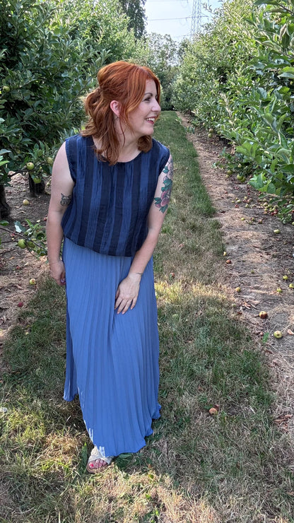 Josephine plissé rok - Blauw