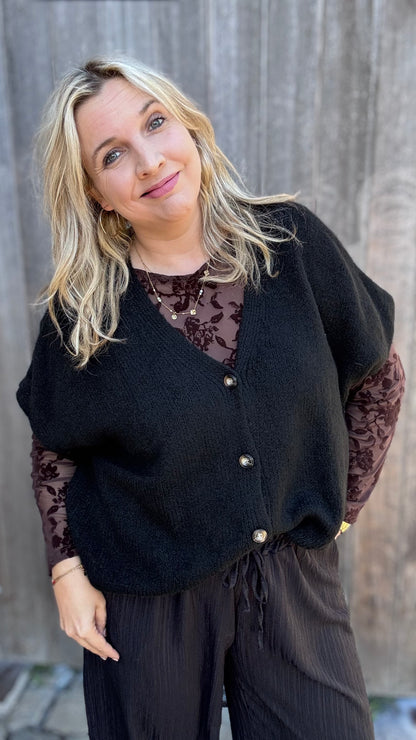 Elora cardigan - Zwart