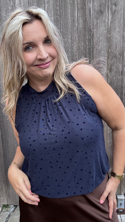 Clarisse top - Donkerblauw