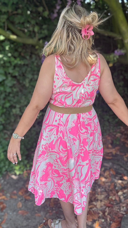Summer swirl dress roze