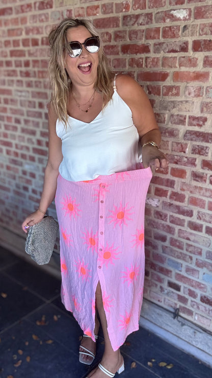 Ruth tetra rok - print roze