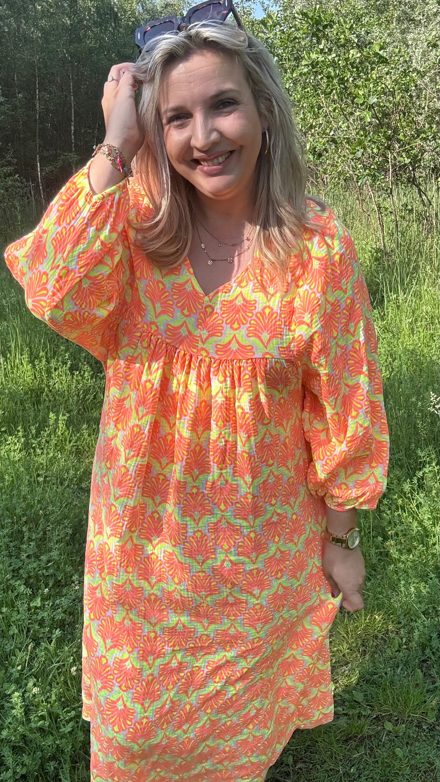 Lucia jurk - Oranje