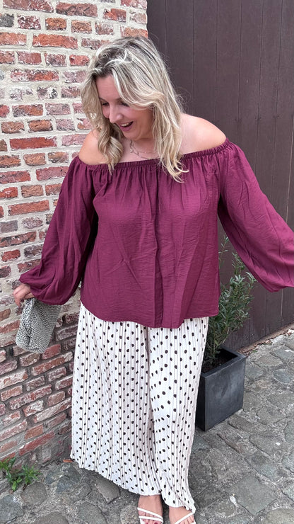 Umnia blouse - Wijnrood
