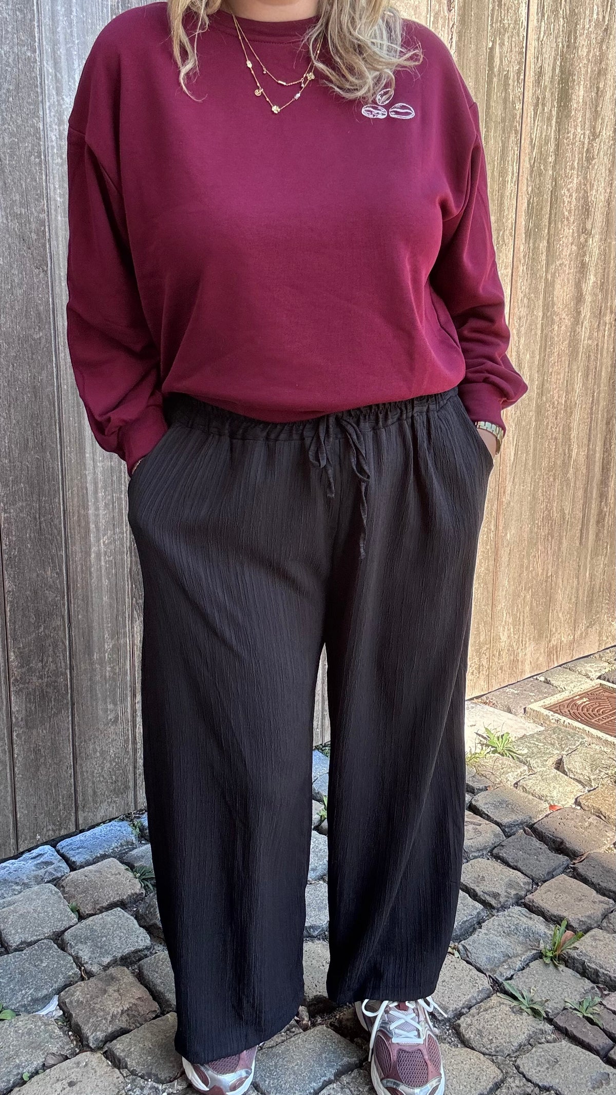 Bella palazzo pants - Zwart