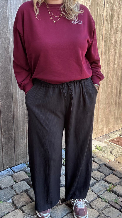 Bella palazzo pants - Zwart