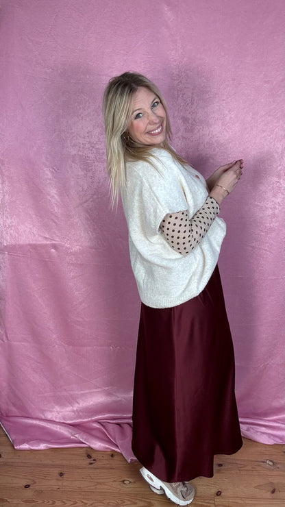 Silky muse rok - Wijnrood