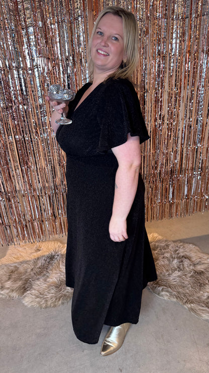 Luna glow jurk - Zwart