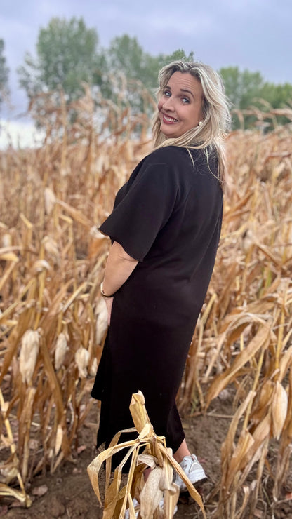 Harvey sweaterjurk TU2 - Zwart