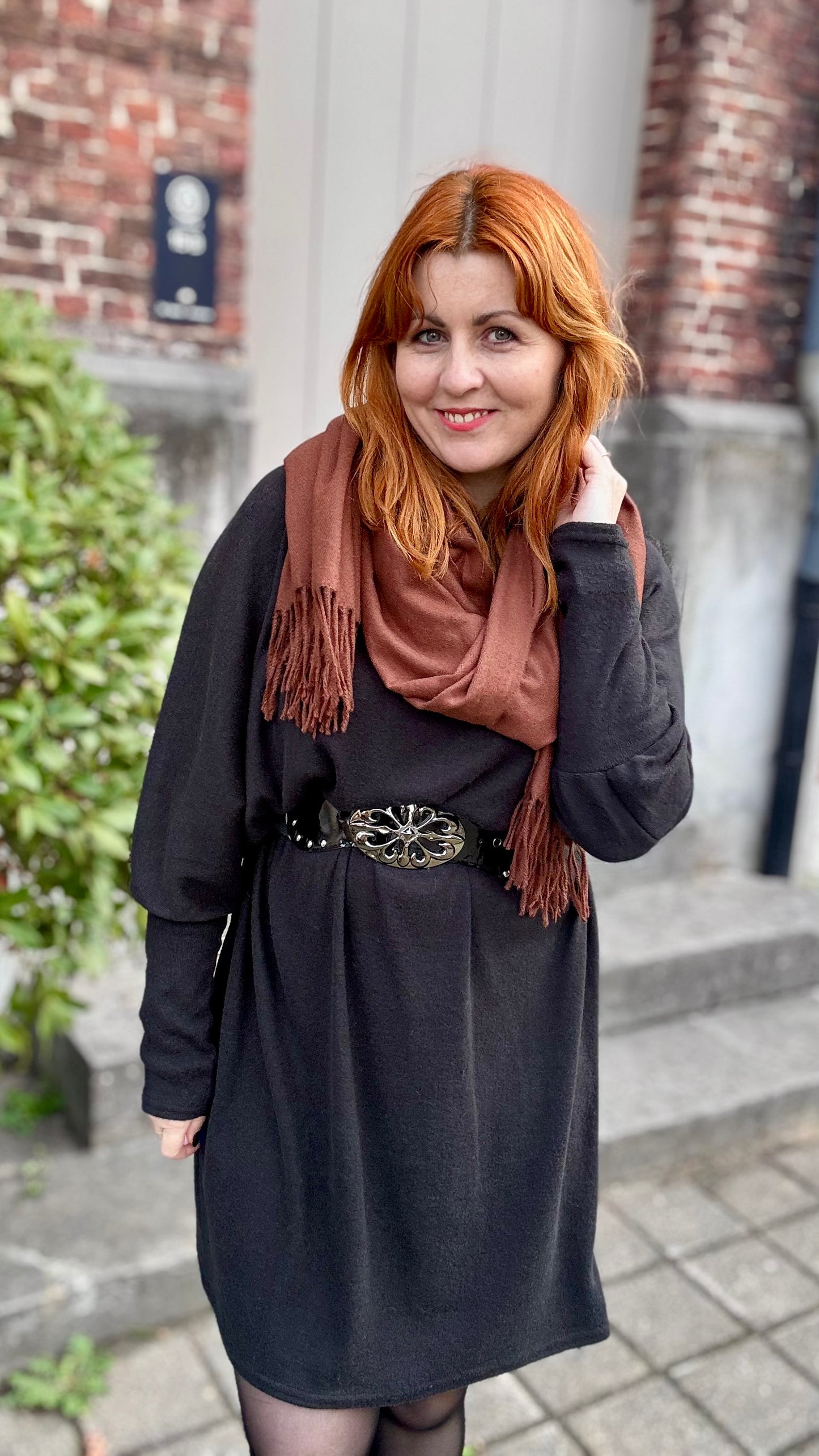 Cozy Tea sjaal - Donkerbruin