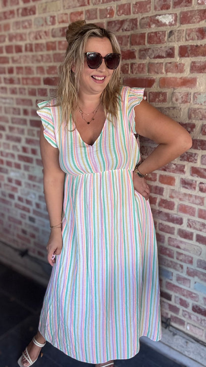 Golden hour dress - pastel