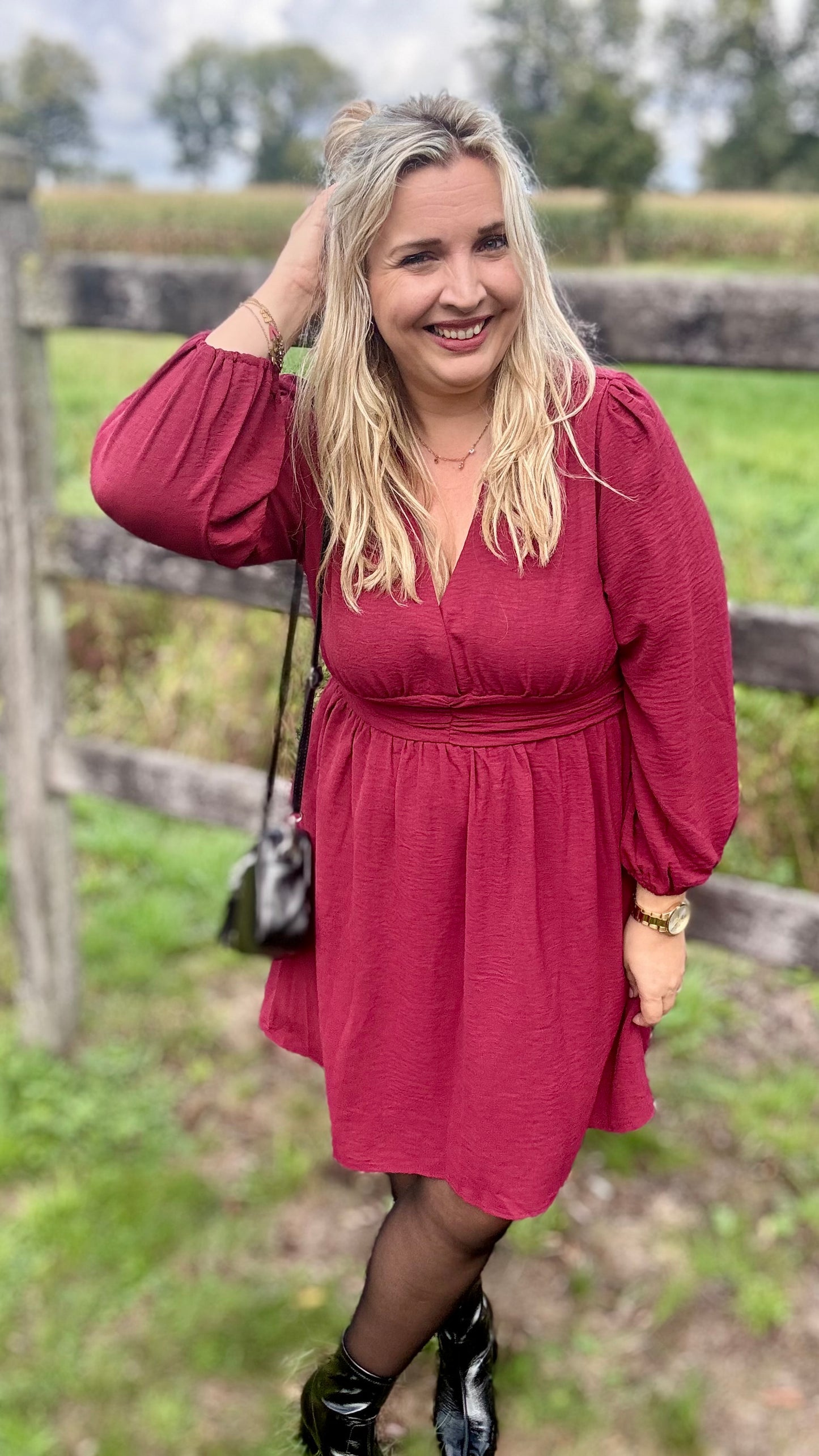 Katinka jurk - bordeaux