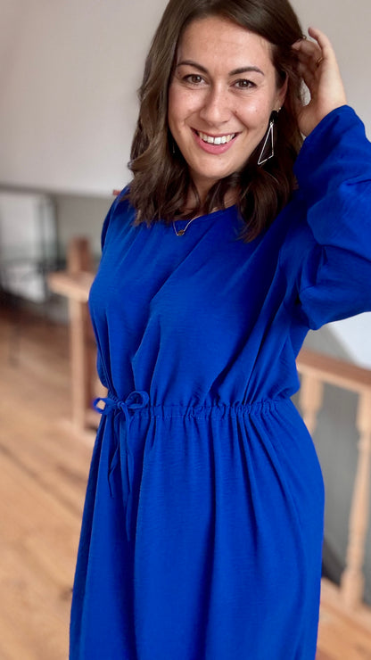 Celeste jurk blauw