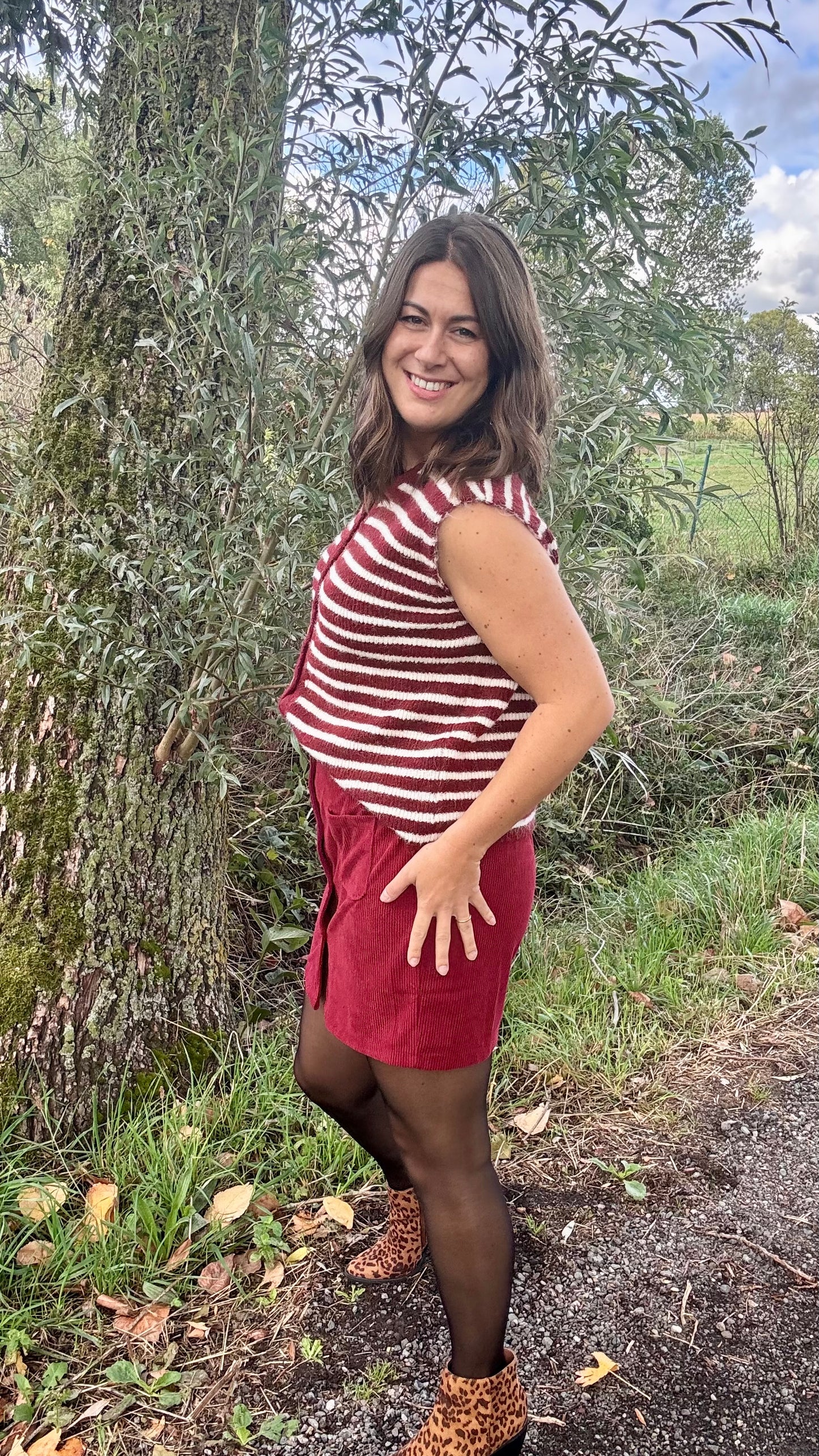 Velours mood rok - Bordeaux