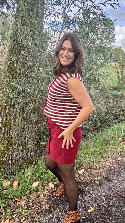 Velours mood rok - Bordeaux