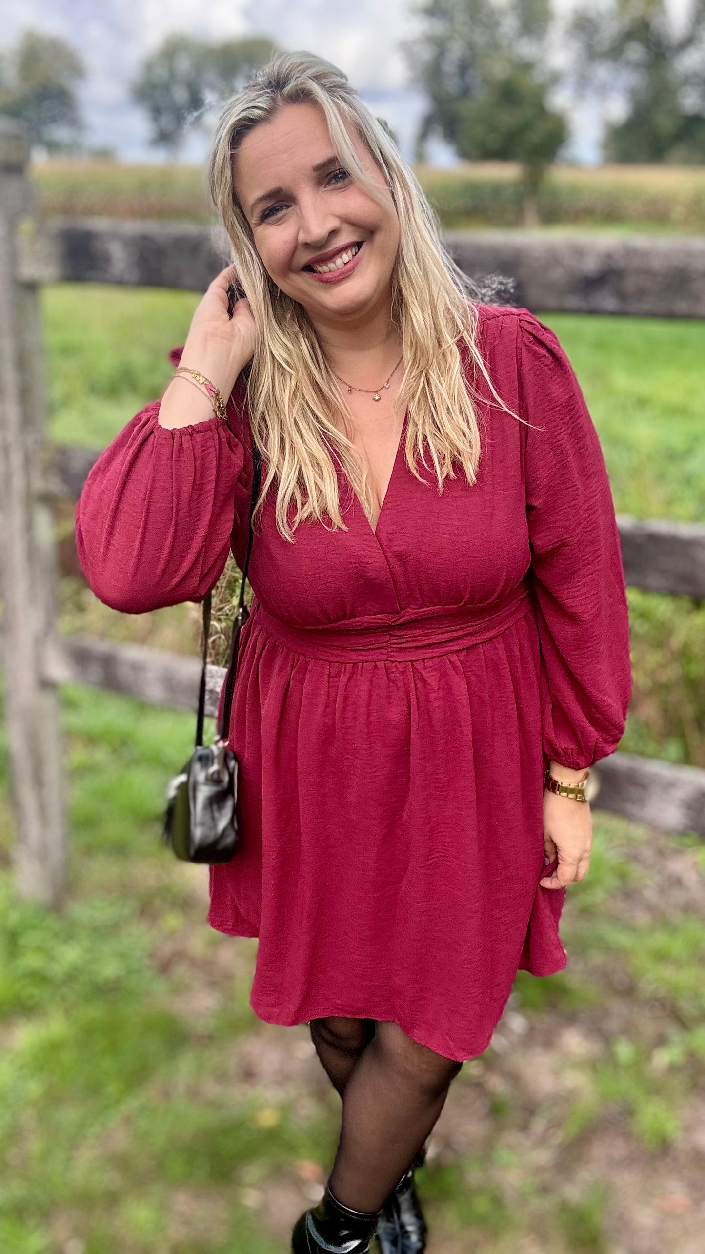 Katinka jurk - bordeaux