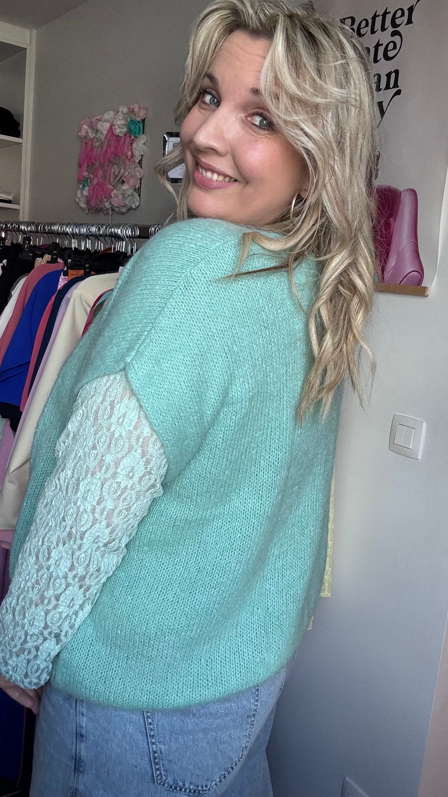 Candy cardigan - Mintgroen