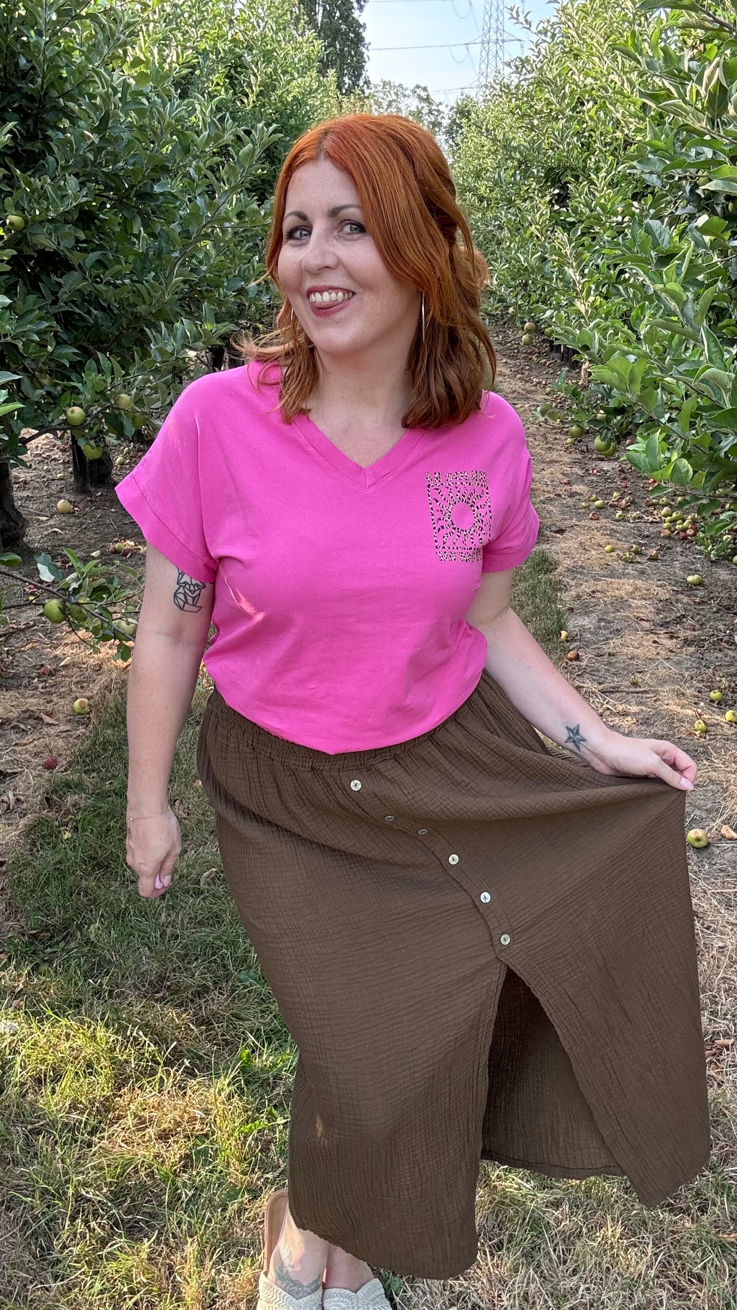 Le soleil shirt - Fuchsia