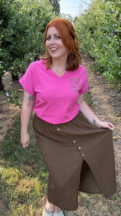 Le soleil shirt - Fuchsia