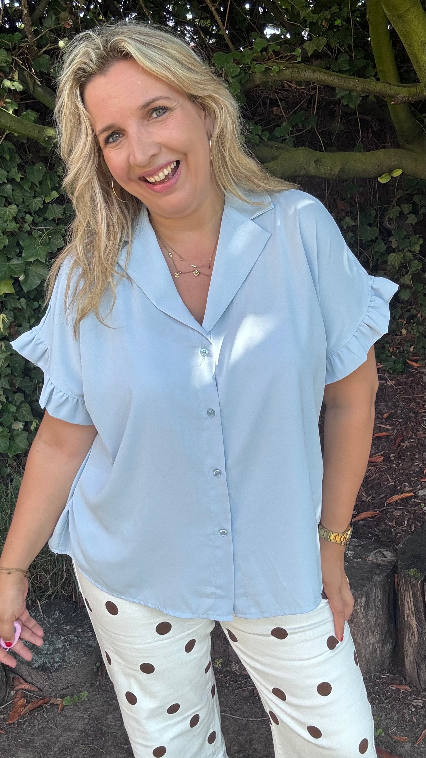Tess blouse - lichtblauw