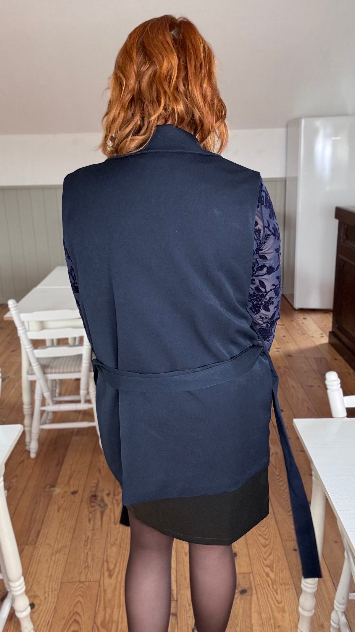 Royal mouwloze blazer - Donkerblauw