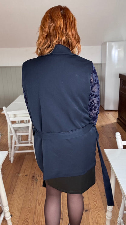 Royal mouwloze blazer - Donkerblauw
