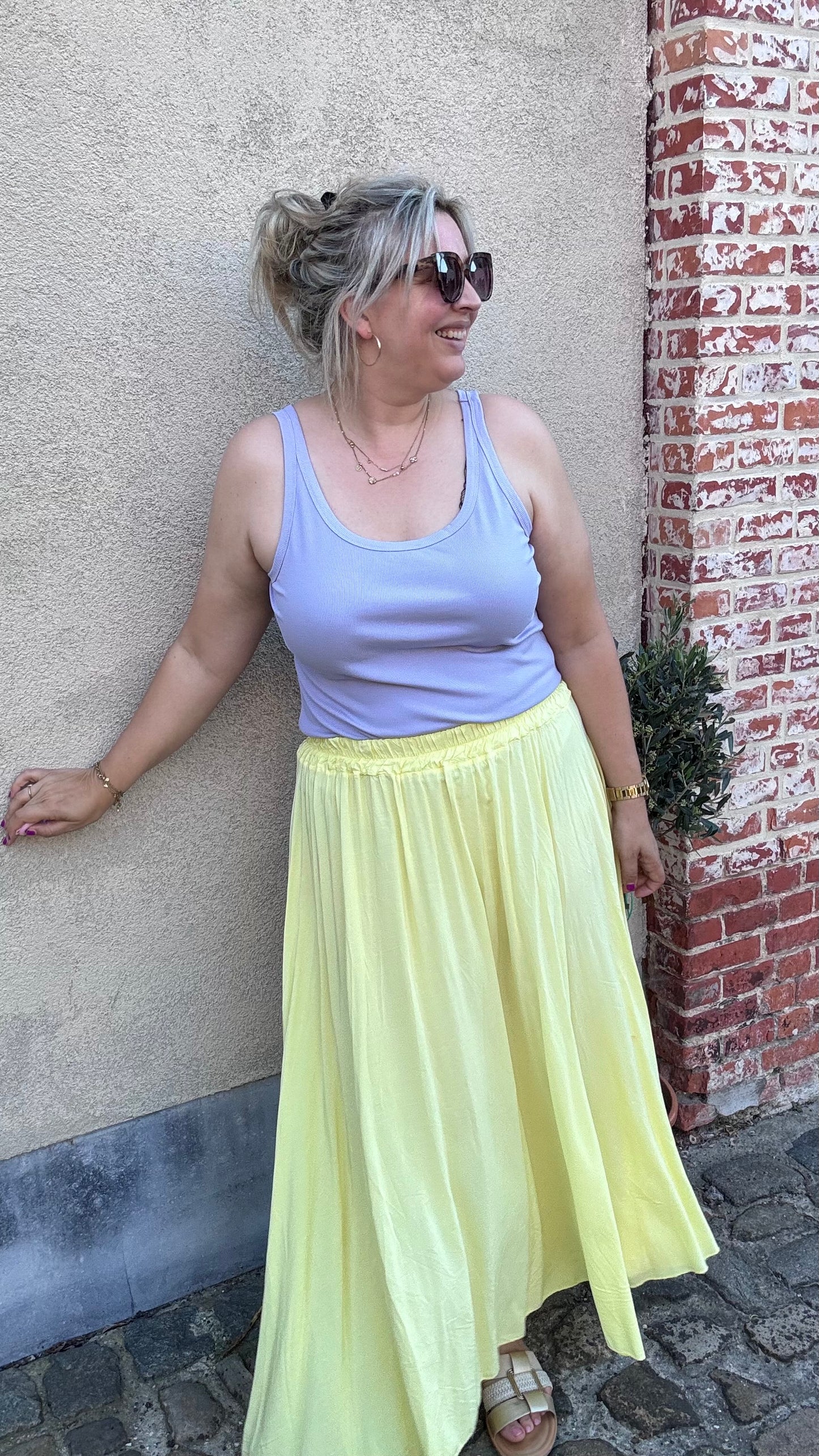 Ribbed top - Lila