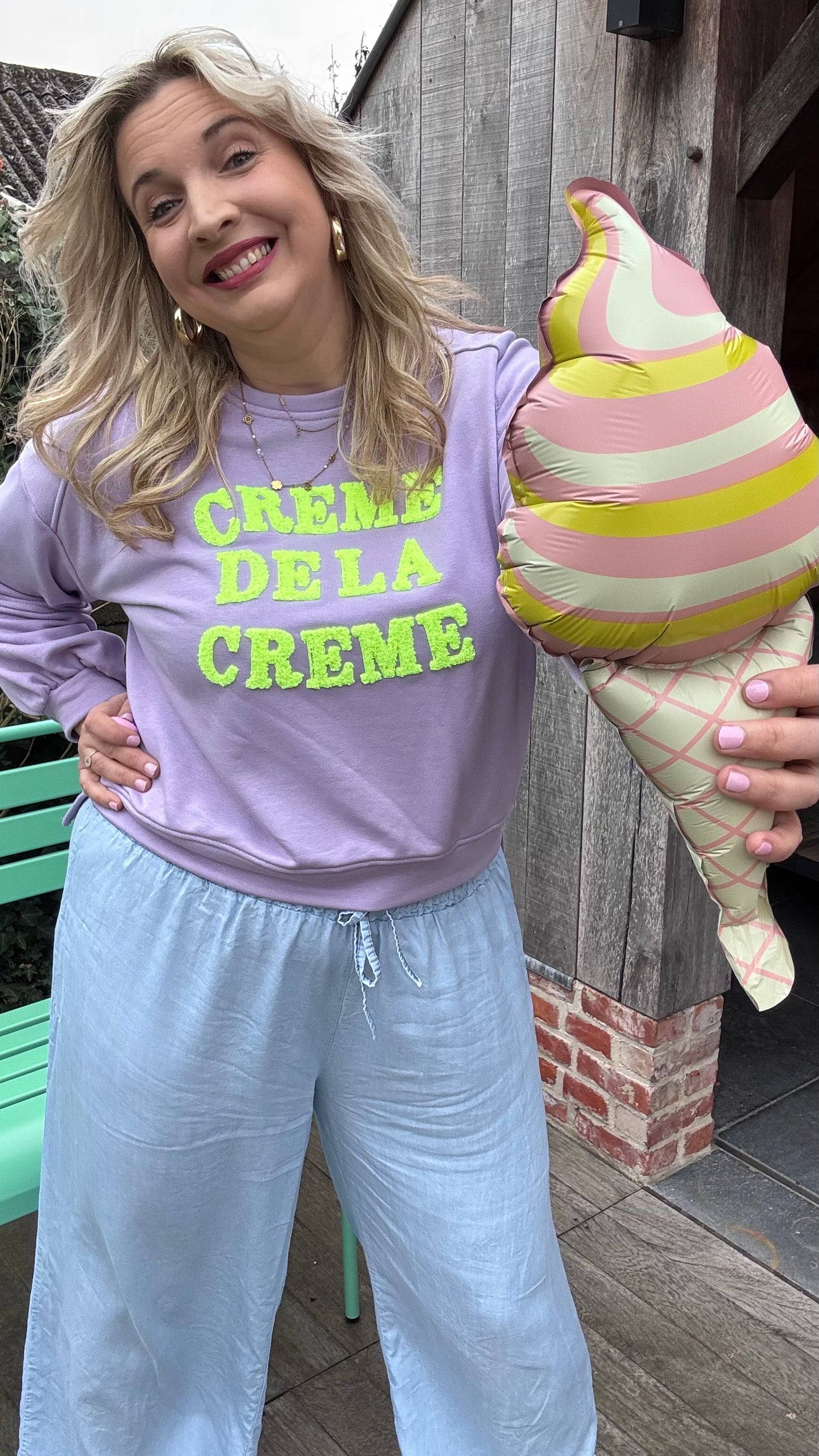Sweater Crème de la crème - paars