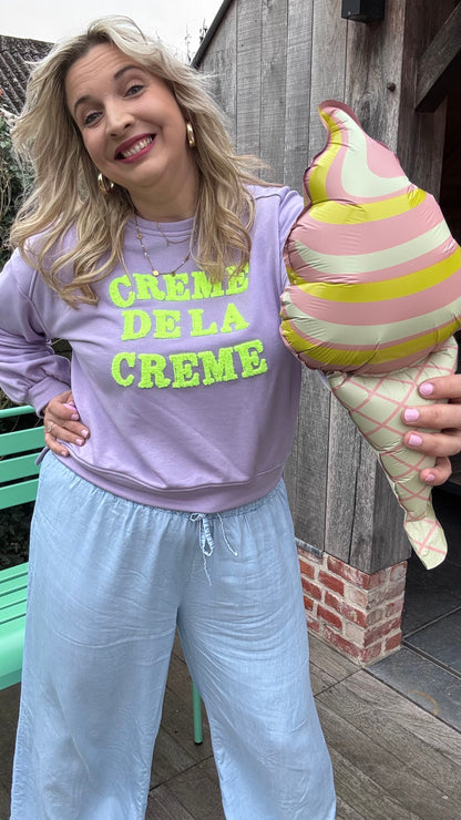 Sweater Crème de la crème - paars