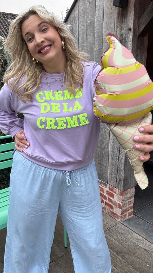 Sweater Crème de la crème - paars