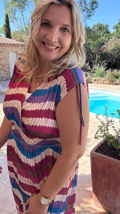Every Woman Dress - Aztec glow (blauw/roze)