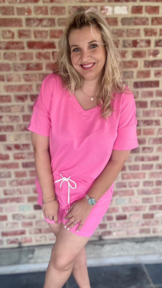 Comfy joggingset roze