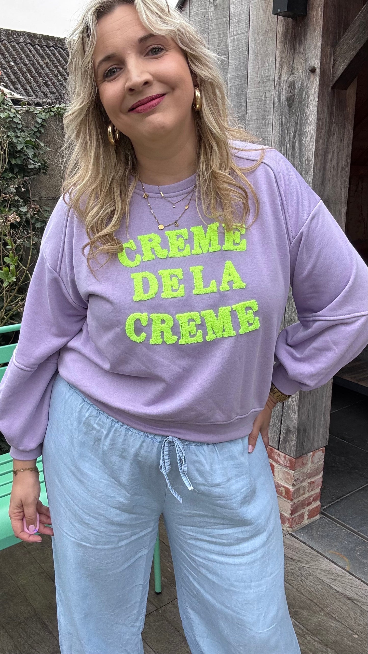 Sweater Crème de la crème - paars