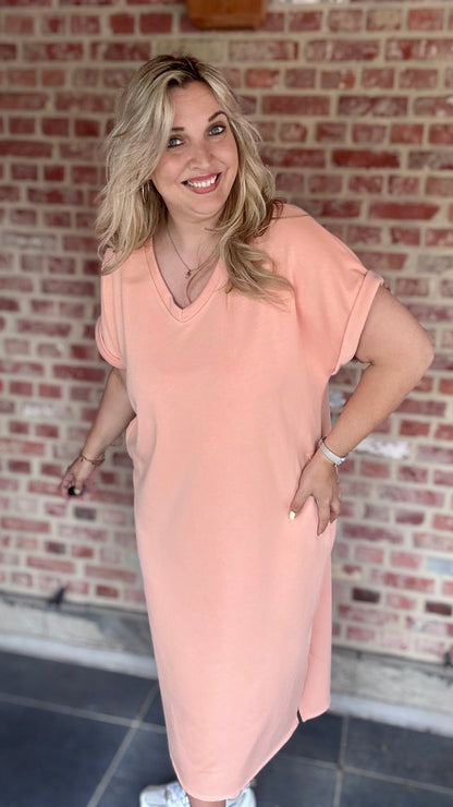 Nona sweaterjurk peach