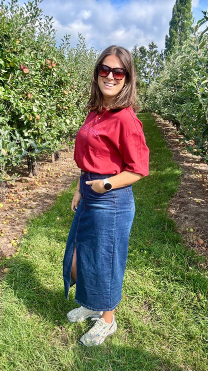 Raw Denim Skirt