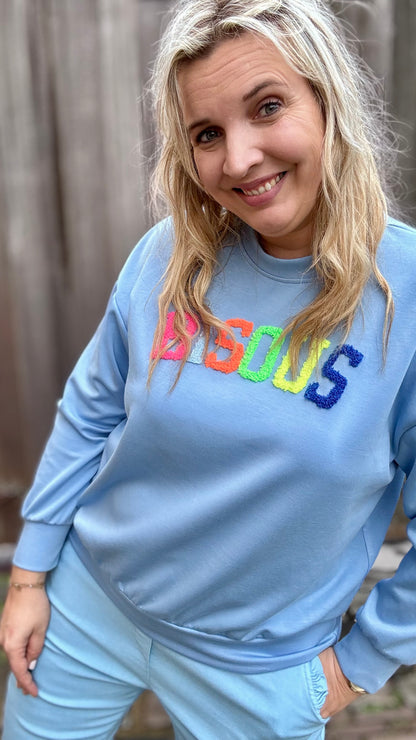Bisous sweater - Blauw