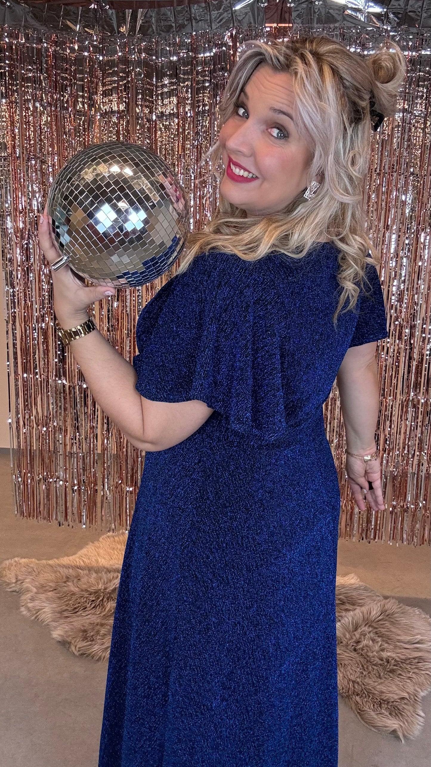 Luna glow jurk - Blauw