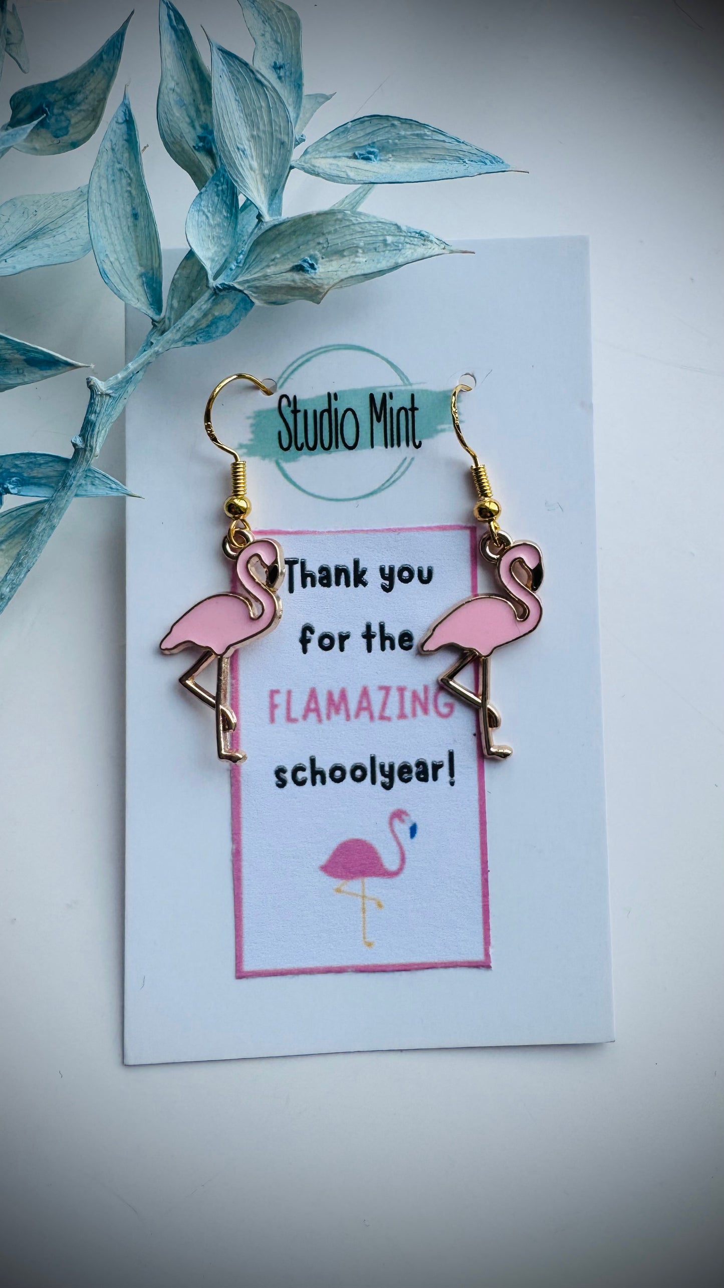 Flamingo oorbellen